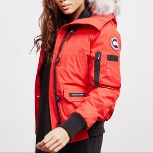Authentic Canada Goose Chilliwack Padded Bomber Red Jacket